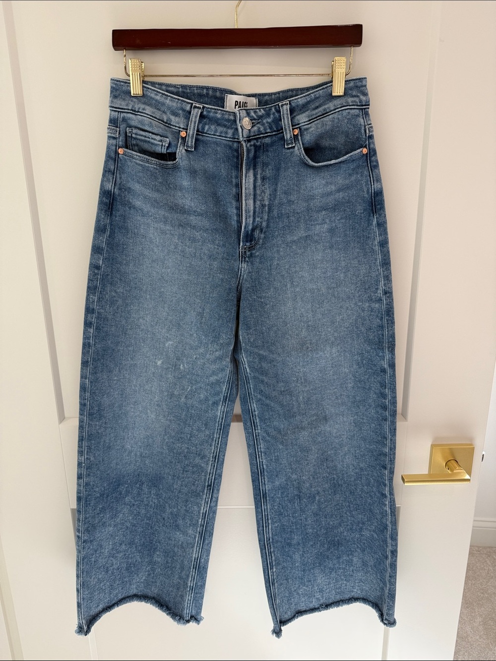 PAIGE Anessa Wide Leg Crop Jeans